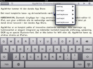 AppWriter - screenshot